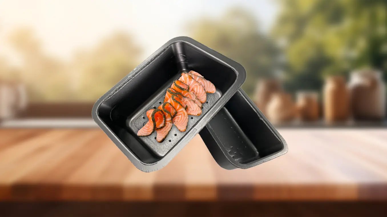 EPS Schale mit Lachsfilet