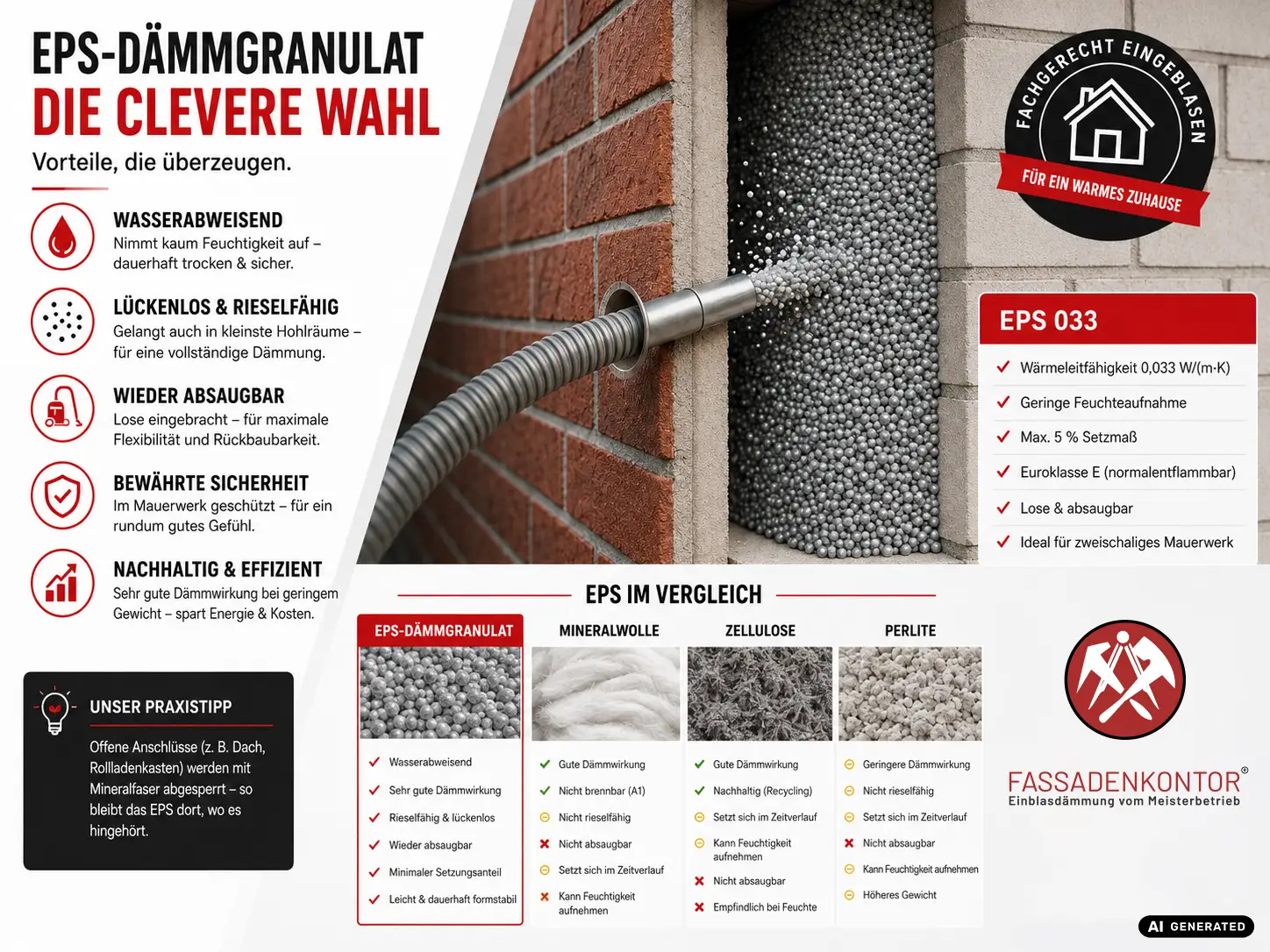 EPS Dämmgranulat Vorteile