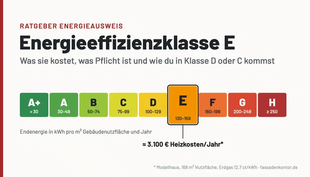 Energieeffizienzklasse E - Was sie kostet, was Pflicht ist und wie du in Klasse D oder C kommst